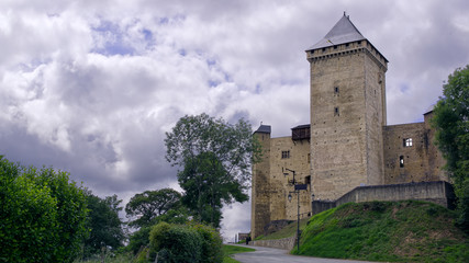 Fototapeta na wymiar Medieval castle of Mauvezin in the Hautes-Pyrénées department, France
