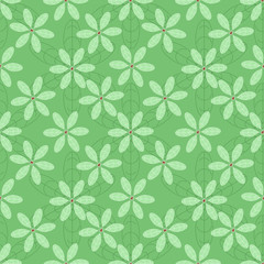 Green leaves of flowering shrubs or bushes seamless pattern background.  Hand drawn Azalea leaves in spring background. Great for wallpaper, texture, packaging, textile design.