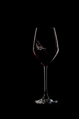 Naklejka na ściany i meble Wine bottle glasses silhouettes dark theme