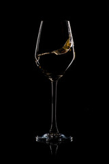 Wine bottle glasses silhouettes dark theme