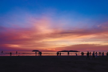 sunset of kota kinabalu