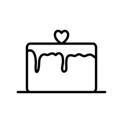 Isolated sweet cake line style icon vector design