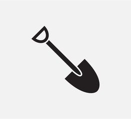 Shovel icon vector logo design template