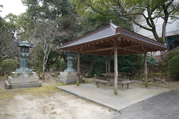 Fototapeta na wymiar 神社の休憩所