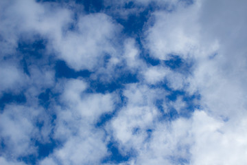 Specially distorted cloud frame on blue sky