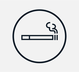 Smoke icon vector logo flat style