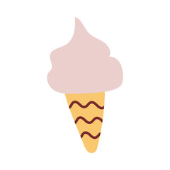 ice cream on white background