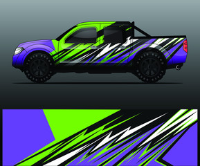 Obraz premium truck decal graphic wrap vector, abstract background