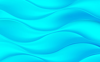 Blue wavy lines repeating pattern. Abstract luxury background