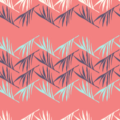 Hipster Tropical Vector Seamless Pattern. Painted Floral Background. Cool Summer Fashion. Beautiful Male 