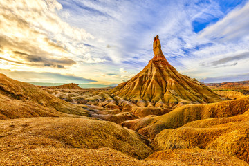 Sunset on Bardenas Reales Castildetierra