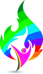 Obraz premium active flame logo