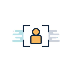 focus square line fill block style icon vector design