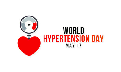 Vector illustration on the theme of World Hypertension day observed on May 17 every year. also known as high blood pressure (HBP)