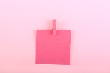 Paper note with clothespin