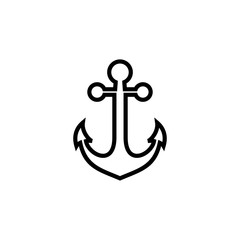 Anchor icon isolated on white background.Anchor symbol logo. Anchor marine icon.