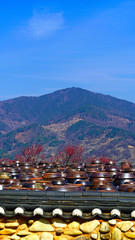 korean traditional crocks(Jars) at countryside