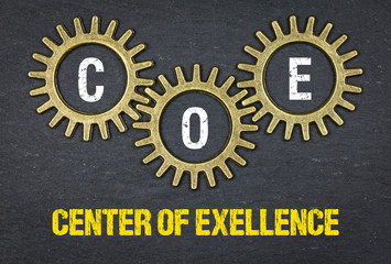 CoE Center of Excellence  - obrazy, fototapety, plakaty