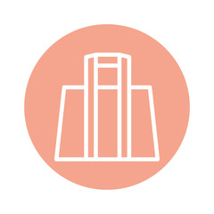 Isolated shopping bag line and block style icon vector design