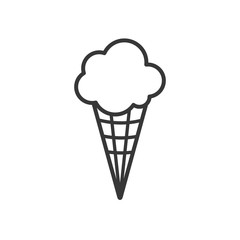 Isolated ice cream line style icon vector design