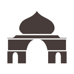 temple sacred place ramadan arabic islamic celebration silhouette style icon
