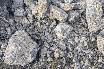 pieces of cracked asphalt. fix repair of road