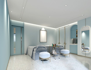 3d render of massage room