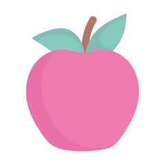 apple fresh fruit food cartoon icon style design