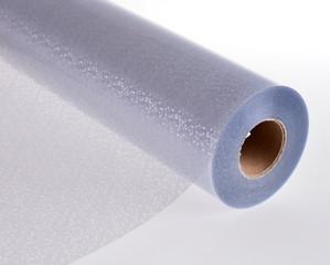 Colorless frosted pattern glass film material