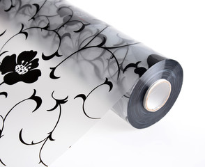 Color frosted pattern glass film material