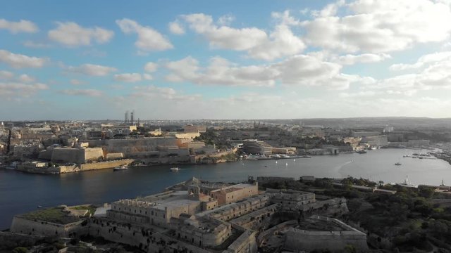 Malta Old town drone view