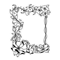 Gorgeous Floral frame with blank space