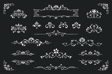 Set of Vintage border element
