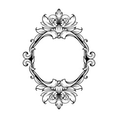 Gorgeous baroque frame with blank space