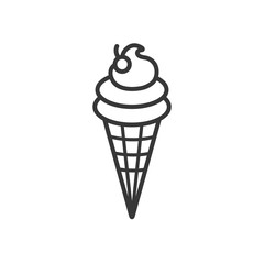 Isolated ice cream line style icon vector design