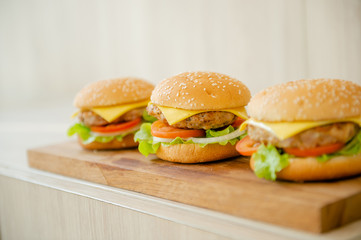 fast food hamburgers