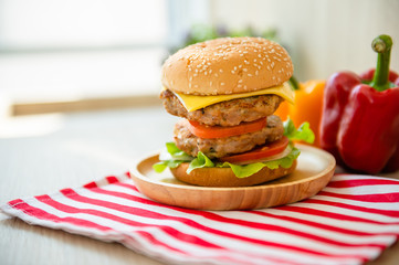 fast food hamburgers