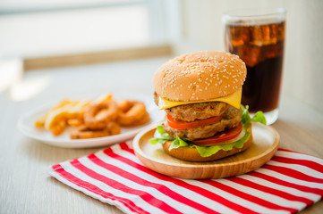 fast food hamburgers