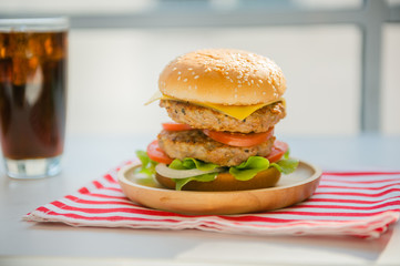 fast food hamburgers