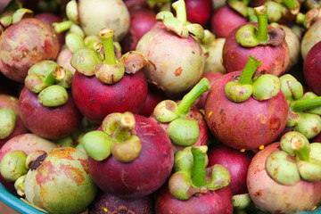 Organic Mangosteen from Keereewong, southern of Thailand. 