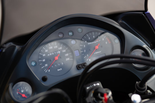 dashboard of a motorcycle