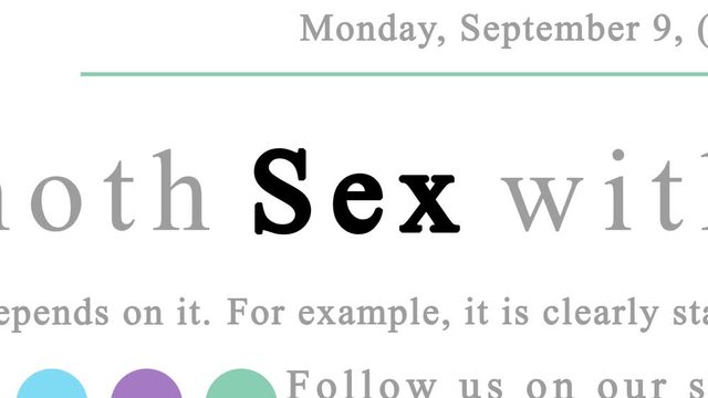 Zooming out animation on the word Sex highlighted in multiple texts that are looking to be media news articles and blog posts of different sources. White background.