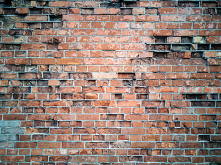 wall with red bricks