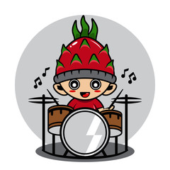 Dragonfruit mascot cute character activity illustration