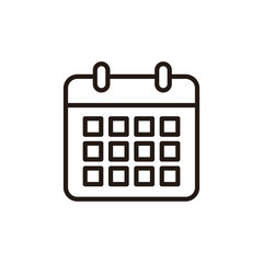 calendar icon isolated on white background. Calender symbol. Calendar vector icon. Deadline. Date. Time