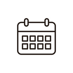 calendar icon isolated on white background. Calender symbol. Calendar vector icon. Deadline. Date. Time