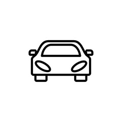 Plakat Car icon in simple style isolated on white background. Car icon vector.