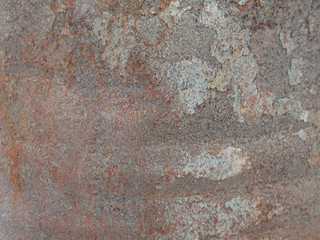 texture of the rust on the old metal closeup