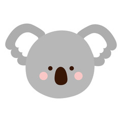 Cute koala cartoon flat style icon vector design