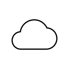 Cloud icon vector isolated on white background. cloud computing icon
